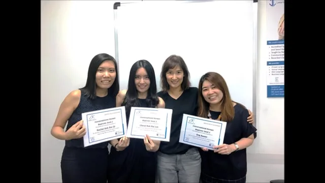 Beginner 1 student speaking Korean