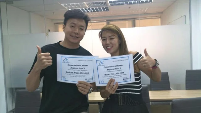 Joshua, Beginner 1 student speaking Korean