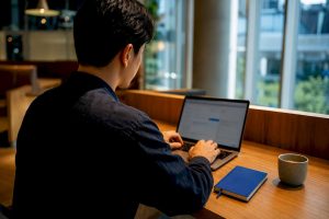 Professional composing Korean business email