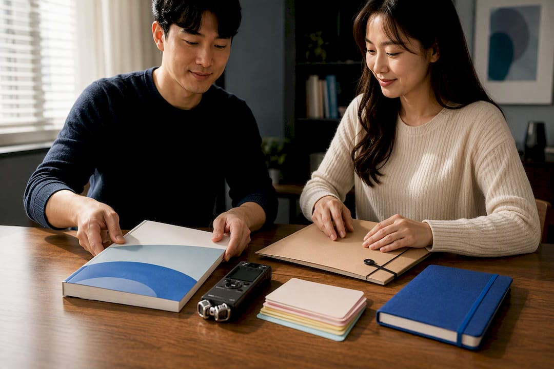Korean learning materials arranged for adult study