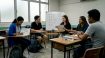 Adult learners studying Hangul in community classroom