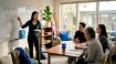 Teacher guiding students in Korean class discussion