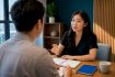Adult learner speaking with Korean tutor