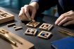 Hands arranging Hangul syllable blocks