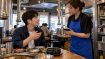 Learner ordering food at Korean restaurant
